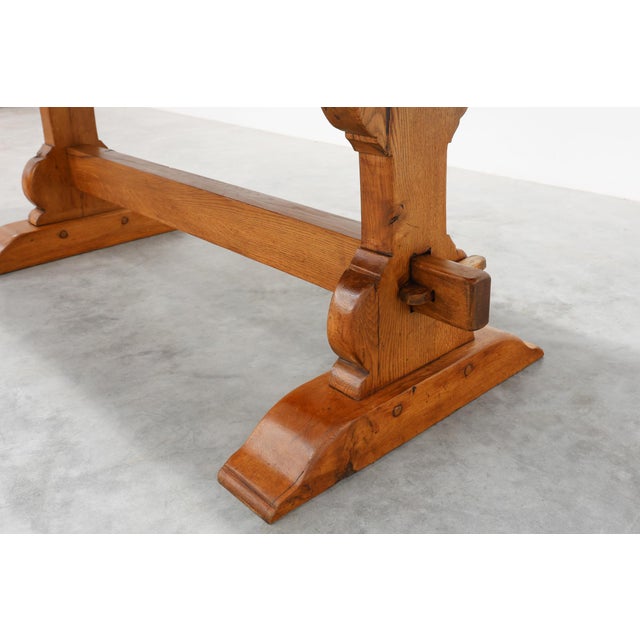Rustic Oak Dining Table, France, 1960s For Sale - Image 9 of 15