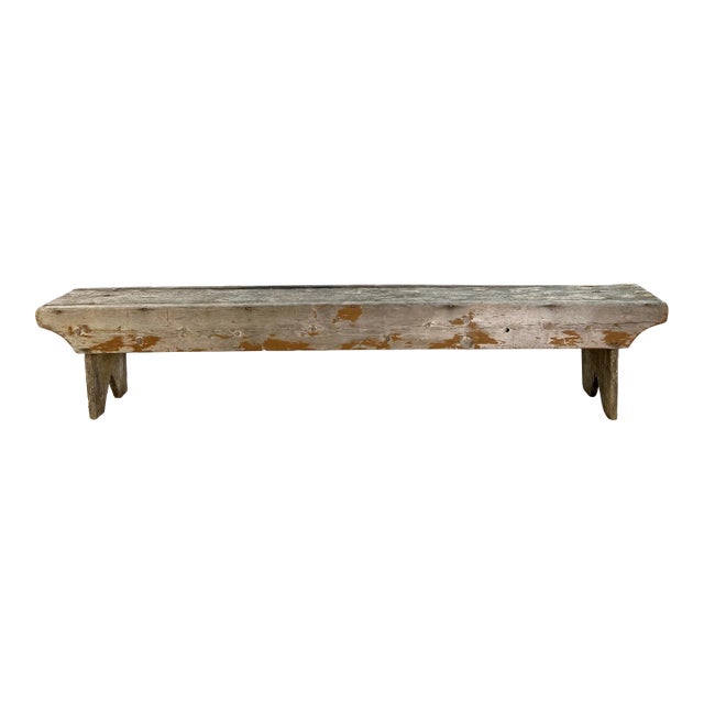 Antique Primitive Farmhouse Bench For Sale