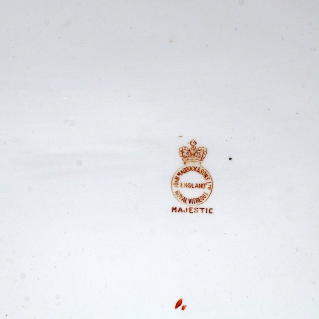 Ceramic English Transferware Platter John Maddock & Sons Majestic Pattern Circa 1895 For Sale - Image 7 of 7