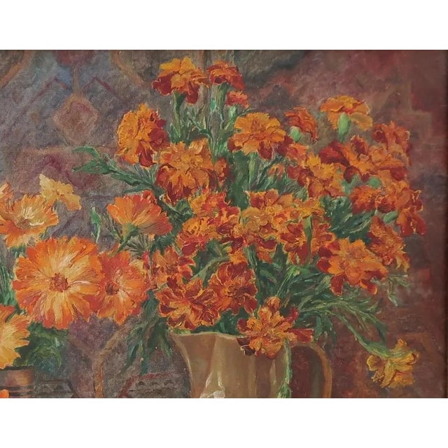 Realism Vintage Floral Oil Painting, Still Life, Soviet Ukrainian Art 53-67 For Sale - Image 3 of 6