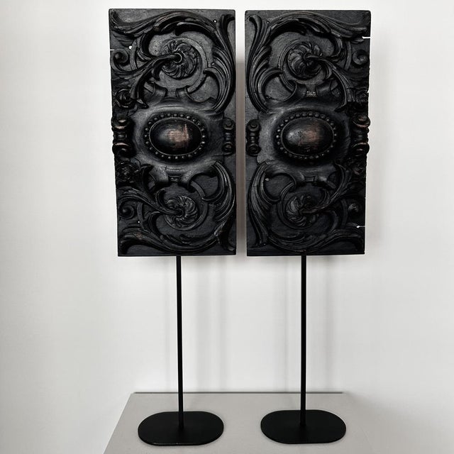 Vintage Wood Sculptures, 1890s, Set of 2 For Sale - Image 4 of 10