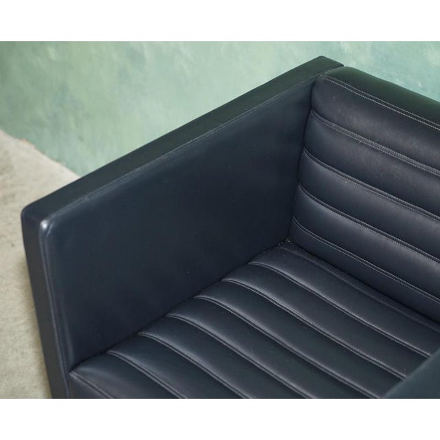 Dice Armchairs in Walnut and Black Leather by David Linley for Viscount, Set of 2 For Sale - Image 17 of 18