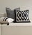 Black and White Geometric Pillow -19 Inches For Sale - Image 4 of 7