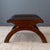 Leather and Rosewood X Frame Ottoman or Footstool With Brass Nailhead Trim For Sale - Image 6 of 13