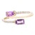 Dainty Two Stone Amethyst by Pass Ring Gift for Her- Size 7 For Sale