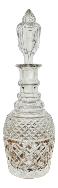 Edwardian Cut Glass Decanter, 1900s