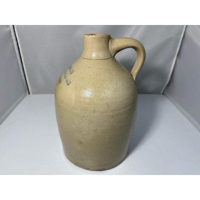 Art Nouveau Antique John Lyons Stoneware Whiskey Jug - Boston, Mass For Sale - Image 3 of 10