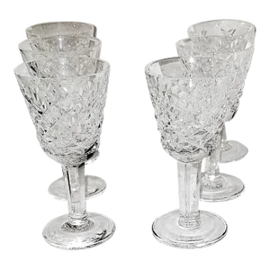 1980s Waterford Alana Motif Cordials Liqueurs, Set of 6