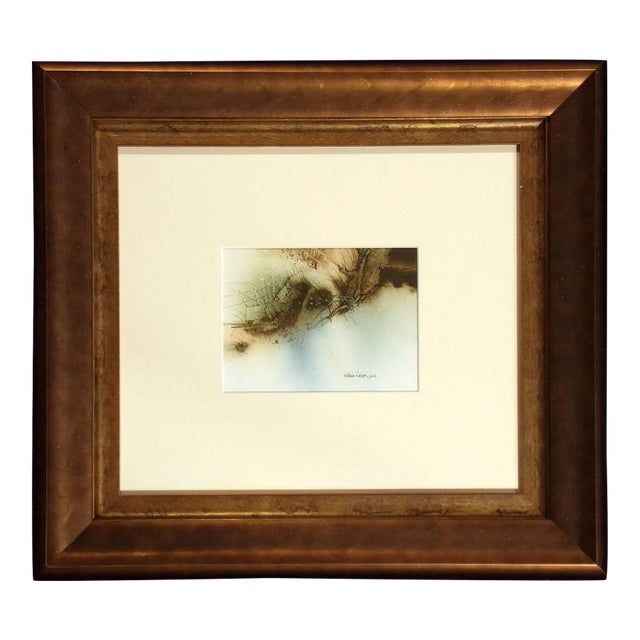 Expressionist Nanci Blair Closson "Earth Series I" Original Watercolor Painting With New Custom Frame For Sale