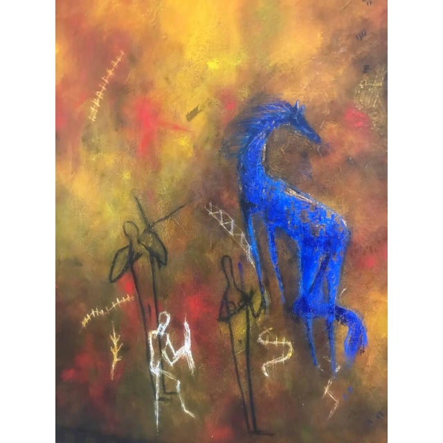 Contemporary Striking and Large Horizontal Contemporary Painting For Sale - Image 3 of 8