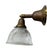 Metal Circa 1920’s Original Painted Patina Holophane Bell Shade Wall Sconce For Sale - Image 7 of 10