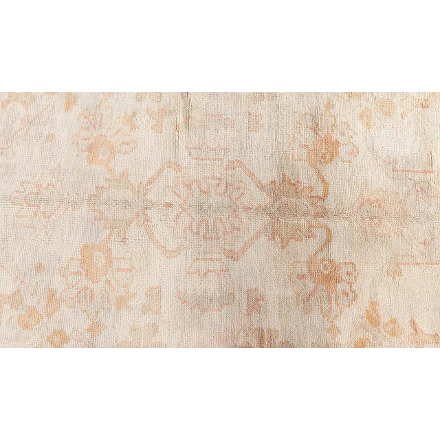 Textile Antique Turkish Oushak Rug For Sale - Image 7 of 10