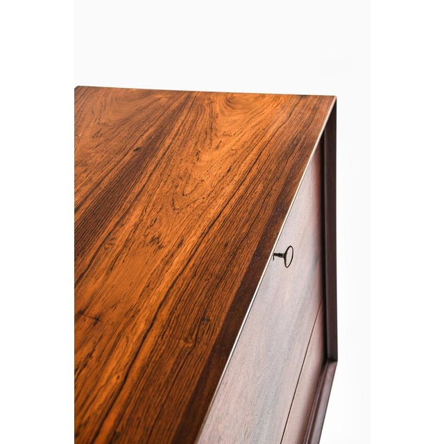 Wood Sideboard in Rosewood and Steel attributed to Arne Vodder, 1950s For Sale - Image 7 of 10