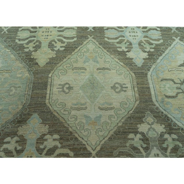 Turkish Oushak Rug 12'2" x 16'1" #8386 For Sale In Houston - Image 6 of 8
