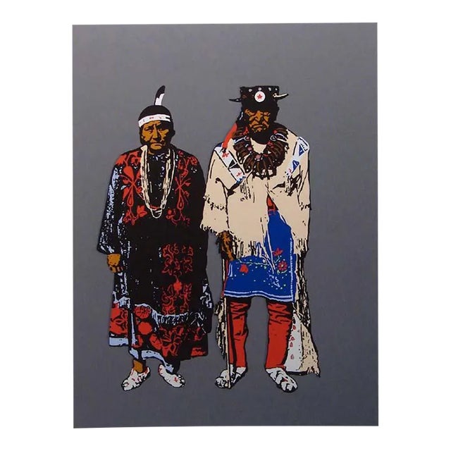 Ward Churchill "Elders" Gray Serigraph Hand Signed For Sale