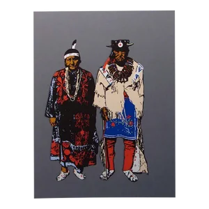 Ward Churchill "Elders" Gray Serigraph Hand Signed