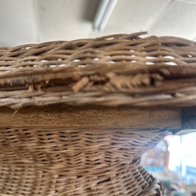 Vintage Wicker Elephant Tray Table For Sale - Image 9 of 9