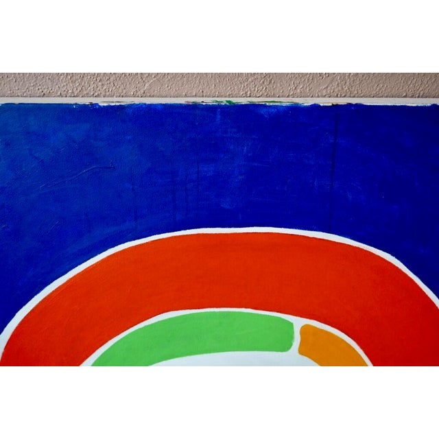 Abstract Composition, 1980s, Acrylic on Canvas For Sale - Image 3 of 6