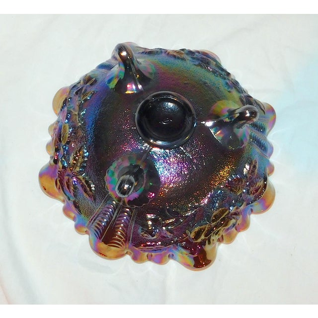 Art Nouveau Early 20th Century Imperial Carnival Glass Dish For Sale - Image 3 of 7