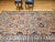 Early 20th Century Persian Malayer Gallery Rug, Handwoven All-Over Geometric Pattern, Tan & Blue, 5’ X 10’ For Sale - Image 10 of 12
