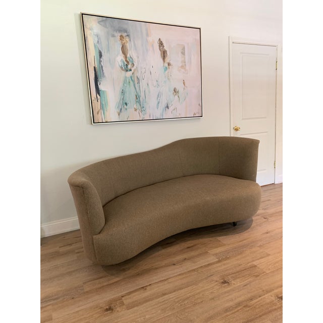 Vintage Mid Century Boomerang Kidney Shape Sofa For Sale - Image 11 of 13