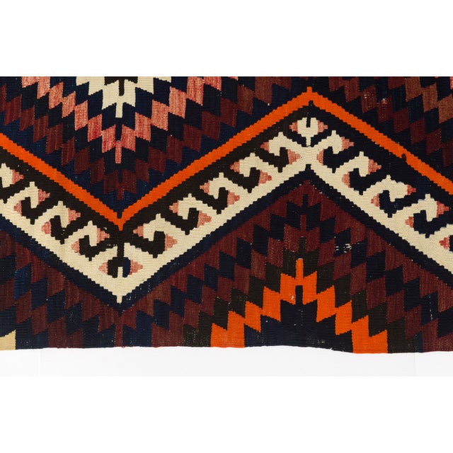 1950s 1950s Long Anatolian Flatweave Kilim Runner For Sale - Image 5 of 10
