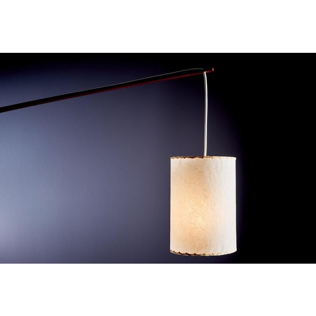 Large Adjustable Teak Coconut Wall Light with Counterweights attributed to Ruprecht Skrip, 1950s For Sale - Image 8 of 16