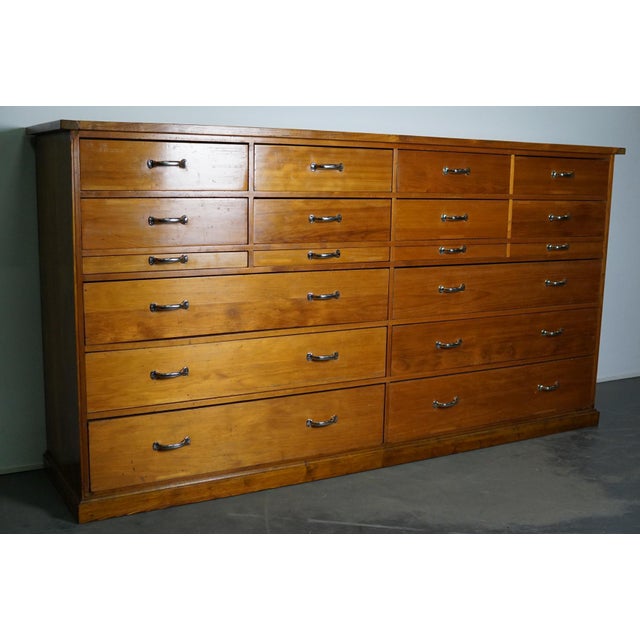 Industrial Large Dutch Cherry Apothecary Cabinet, 1950s For Sale - Image 3 of 18