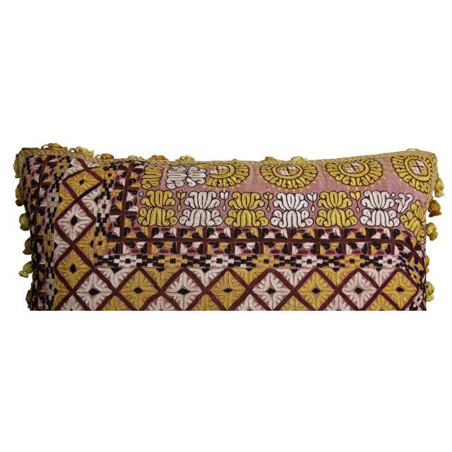Circa 1850 Antique Uzbak Pillow For Sale In Los Angeles - Image 6 of 9