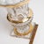 Glass Vintage Cut Crystal Urn Vase With Gold Rim Trim, Footed Pedestal Base For Sale - Image 7 of 7