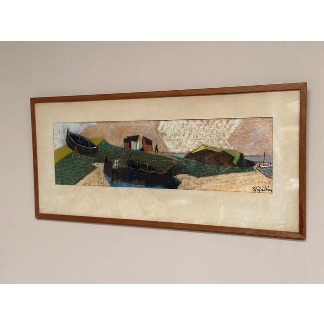 S. Rjellim, Shore, 1950s, Oil on Panel, Framed For Sale - Image 7 of 18