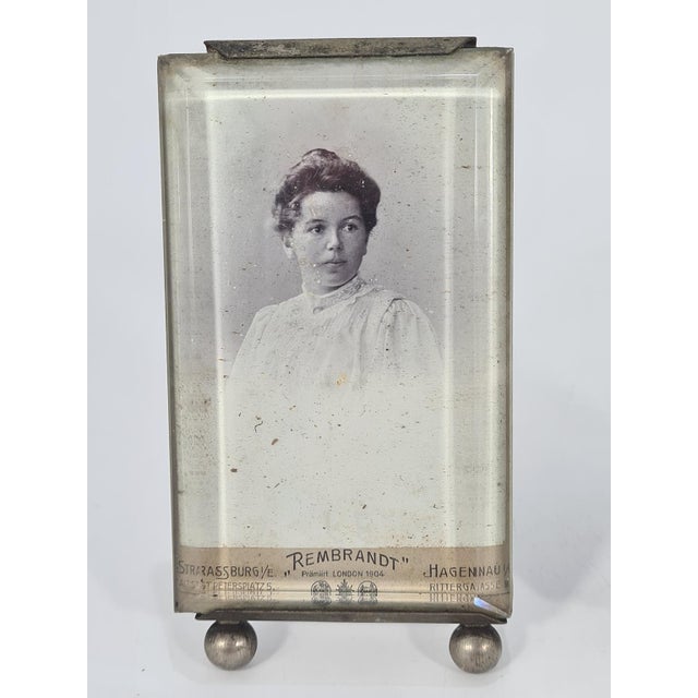 Antique Photo Frames with Beveled Glass, Europe, 1900s, Set of 2 For Sale - Image 3 of 15