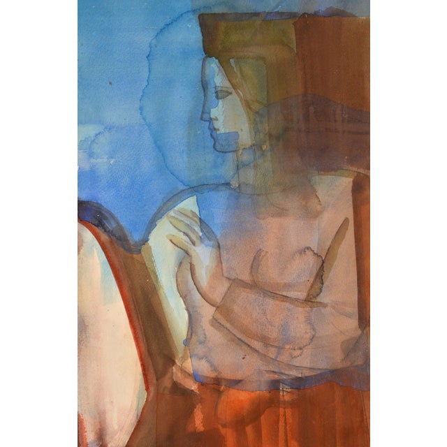 Dzemma Skulme, Folk Girls, 2000s, Watercolor & Paper For Sale - Image 3 of 6