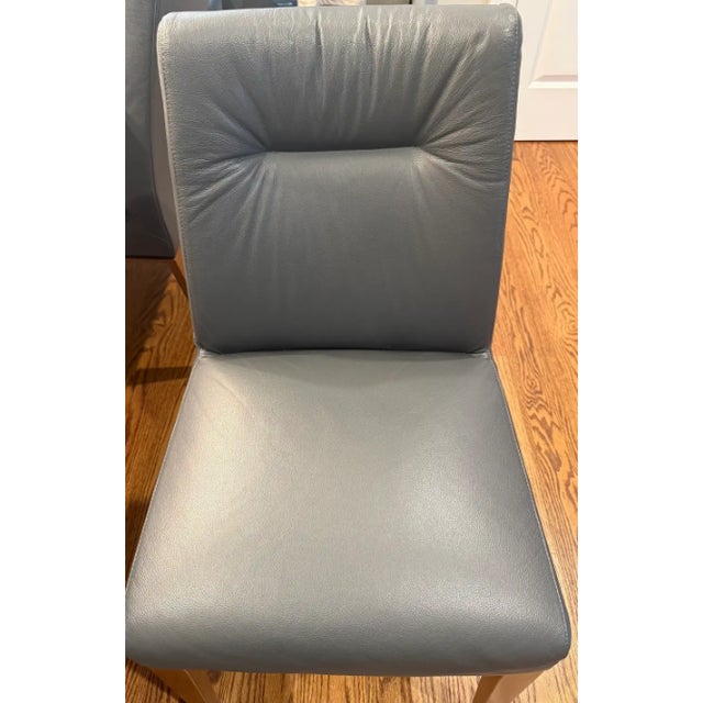 Wood Calligaris Ceramic Extendable Dining Room Set (Omnia XL Table + 8 Tosca Leather Chairs) For Sale - Image 7 of 8