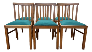 Vintage Chairs in Light Beech, 1950s, Set of 6
