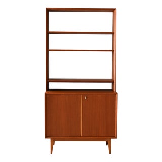 Scandinavian Teak Bookcase with Storage Compartment, 1960s For Sale
