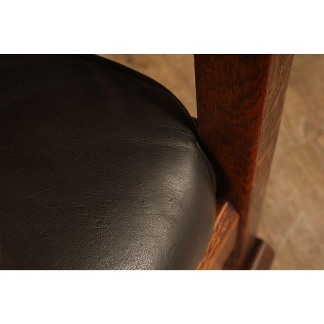 Antique L & J.G. Stickley Mission Oak Rocking Chair For Sale - Image 11 of 18