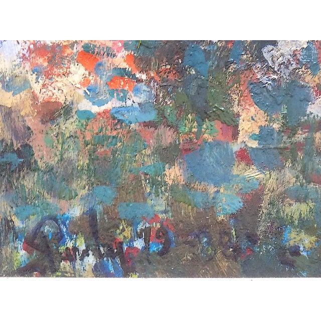 Wood Original Vintage Mid 20th Century Signed/Dated Framed Donald Roy Purdy Impressionist Oil/Board For Sale - Image 7 of 9