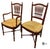 Brown Vintage Traditional Rustic American Style Cherry & Rush Seat Dining Chairs - Set of 4 For Sale - Image 8 of 10