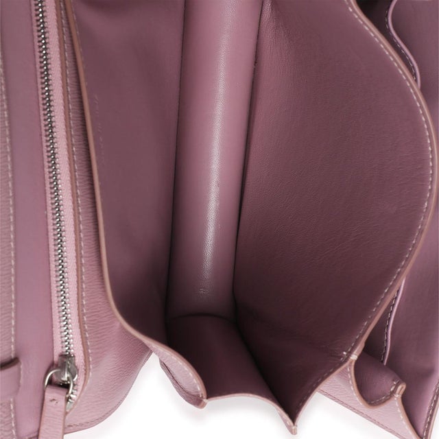 Pink Textured Calfskin Small Box Bag For Sale - Image 9 of 9