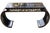 Late 20th Century Black Lacquer Chinoiserie Console Table With Gold Figural Decoration & Scroll Supports For Sale - Image 13 of 18
