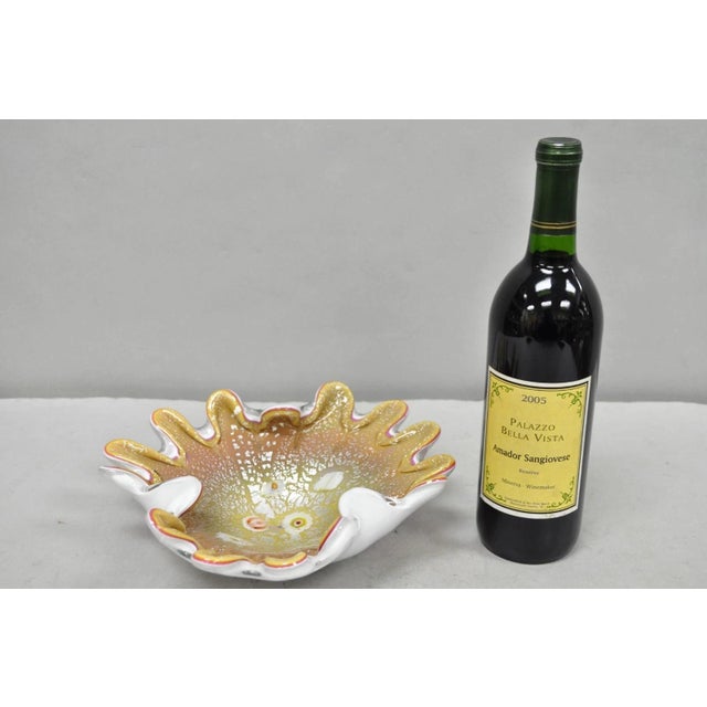 Vintage Murano Italian Art Glass Millefiore Clam Shell Candy Dish Bowl (B) For Sale - Image 11 of 12