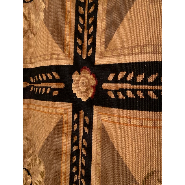 Neoclassical Vintage Neoclassical Needlepoint Tapestry 36 X 60 For Sale - Image 3 of 5