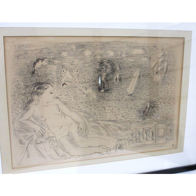 Mid 20th Century After Raoul Dufy Reclining Nude French Etching by Chalcographic Du For Sale - Image 5 of 9