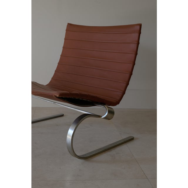 Burgundy 1991 Poul Kjaerholm Pk 20 Lounge Chair for Fritz Hansen, Denmark For Sale - Image 8 of 8