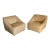 Vintage 1980's Post Modern Leather Lounge Chairs For Sale