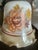 Classical Roman Vintage 1970s Floral Glass Ceiling Light Fixture For Sale - Image 3 of 5