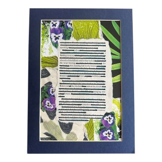 Garden Memories Original Botanical Blackout Poetry and Mixed Media Collage by Nancy Smith For Sale