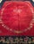 Textile Antique Chinese Art Deco Red and Navy Blue Floral Wool Rug For Sale - Image 7 of 7