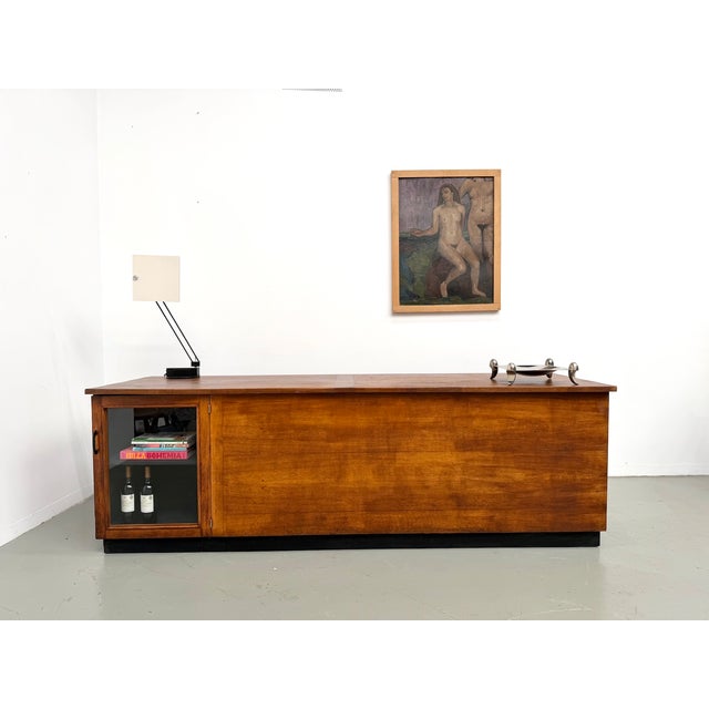 Large Vintage Oak Trade Counter, 1960s For Sale - Image 9 of 18